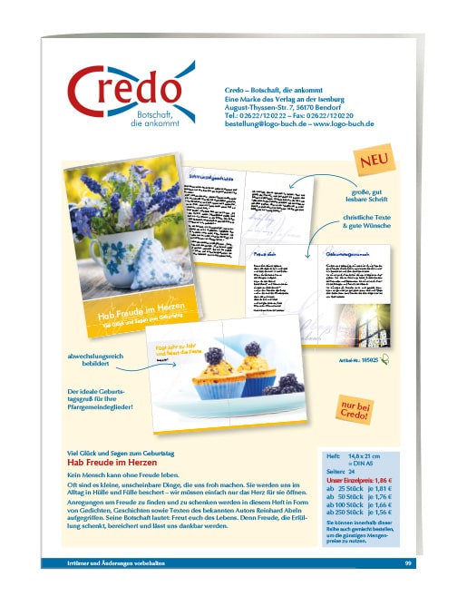 Credo-Hauptkatalog 2024 Cover