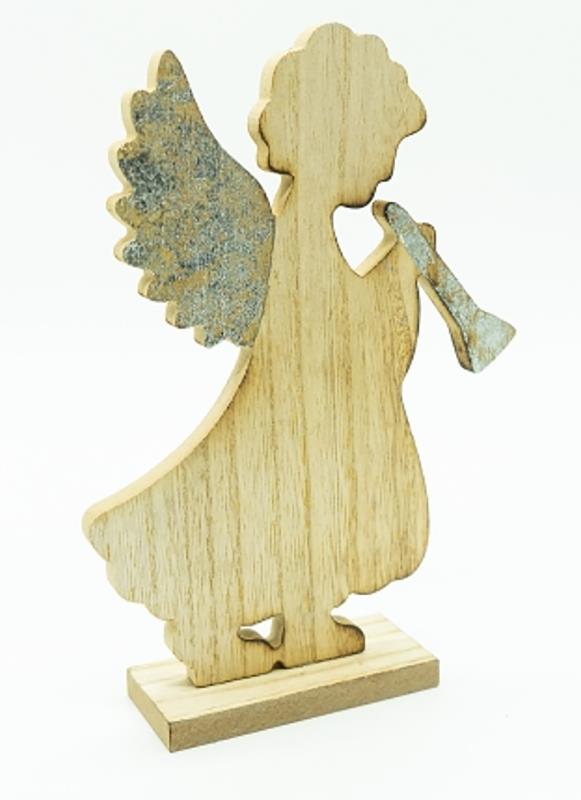 Angel natural/silver standing
