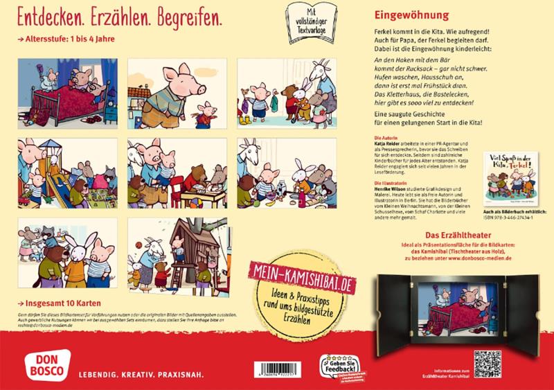 Viel Spaß in der Kita, Ferkel! Kamishibai Bildkartenset