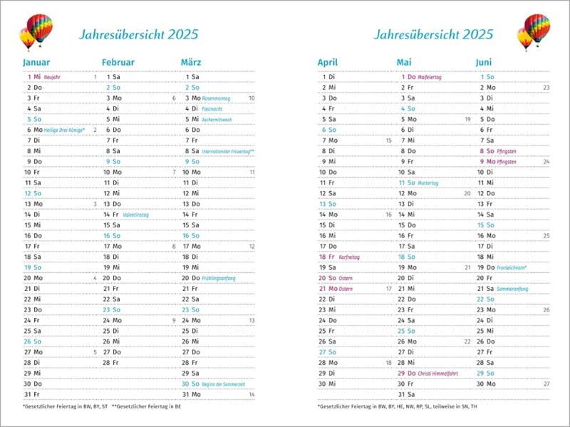 Der Lebensfreude-Taschenkalender 2025