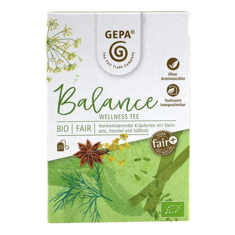 Bio Kräuter-Gewürz-Tee Balance, 20 x 1,5 g