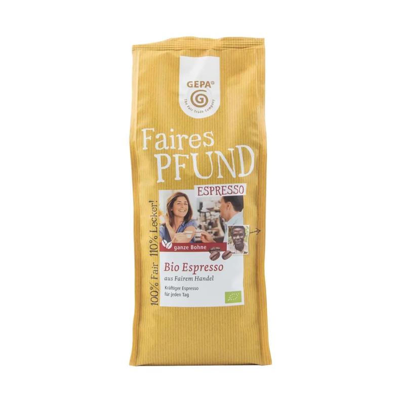 Faires Pfund Bio Espresso 500g, Bohne