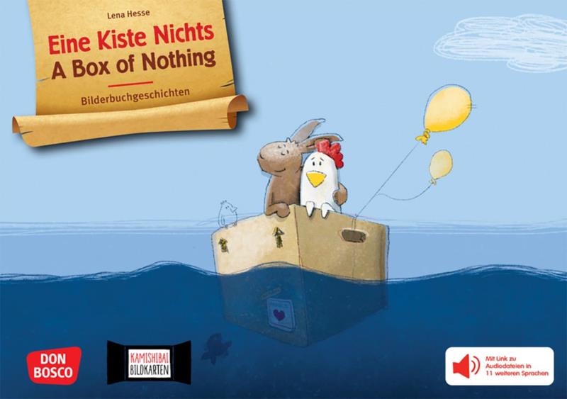 Eine Kiste Nichts. A Box of Nothing. Kamishibai Bildkartense